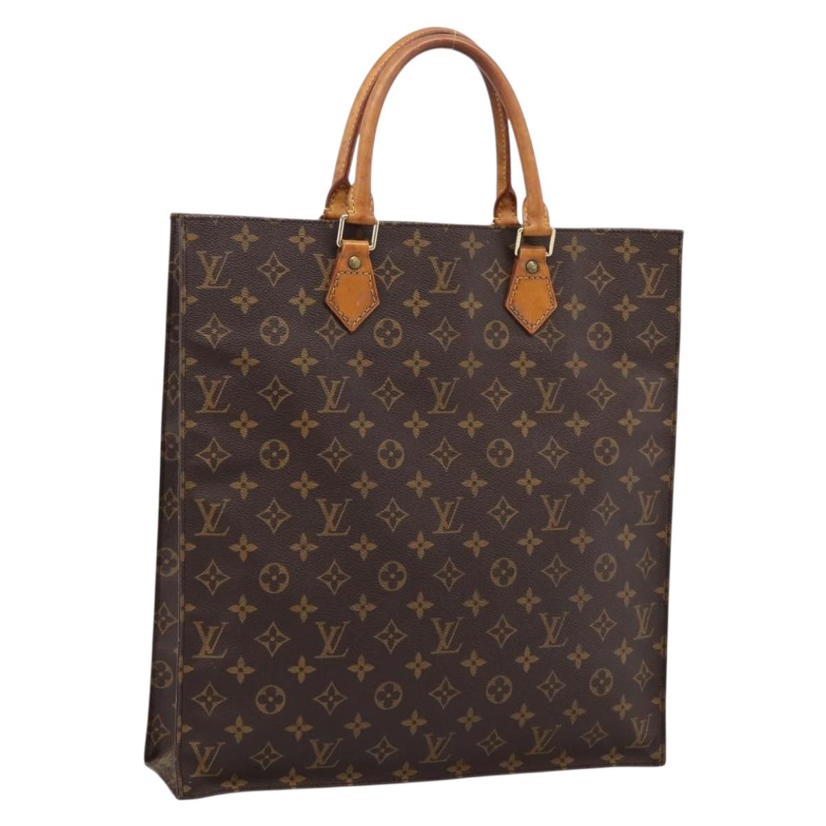 LOUIS VUITTON Monogram Sac Plat Hand Bag M51140 LV Auth 205307