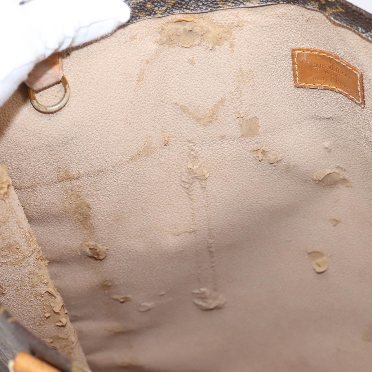 LOUIS VUITTON Monogram Sac Plat Hand Bag M51140 LV Auth 205307
