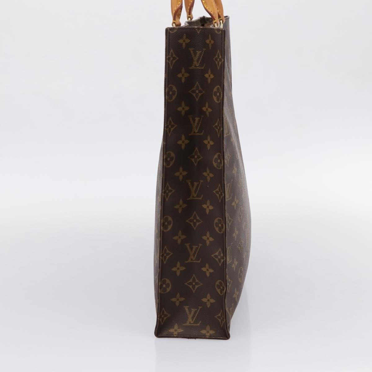 LOUIS VUITTON Monogram Sac Plat Hand Bag M51140 LV Auth 205307