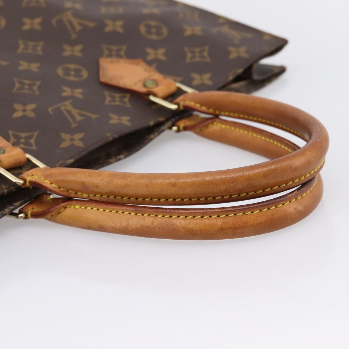 LOUIS VUITTON Monogram Sac Plat Hand Bag M51140 LV Auth 205307