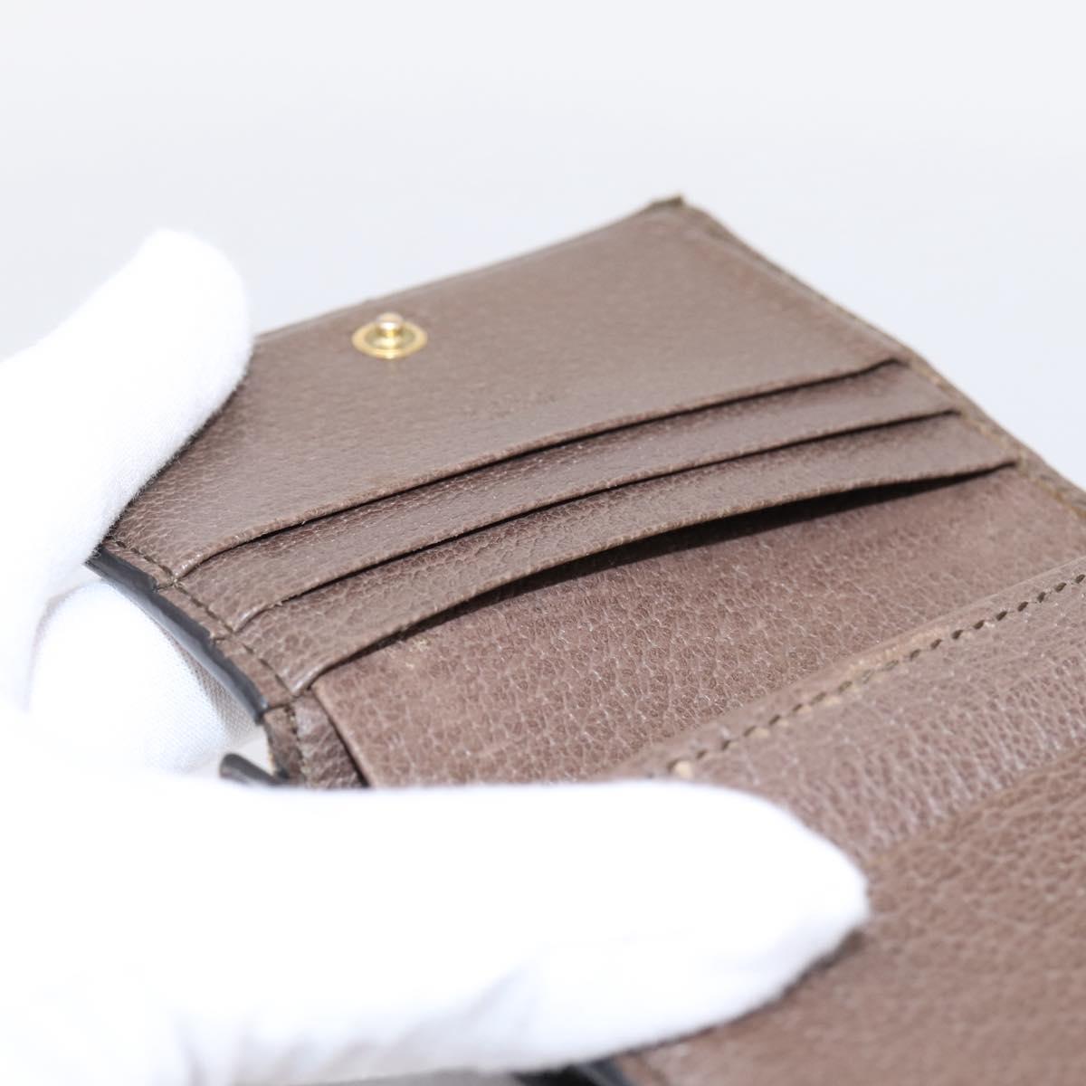 GUCCI GG Supreme Web Sherry Line Ophdia GG Wallet PVC Beige 523155 Auth 205313A
