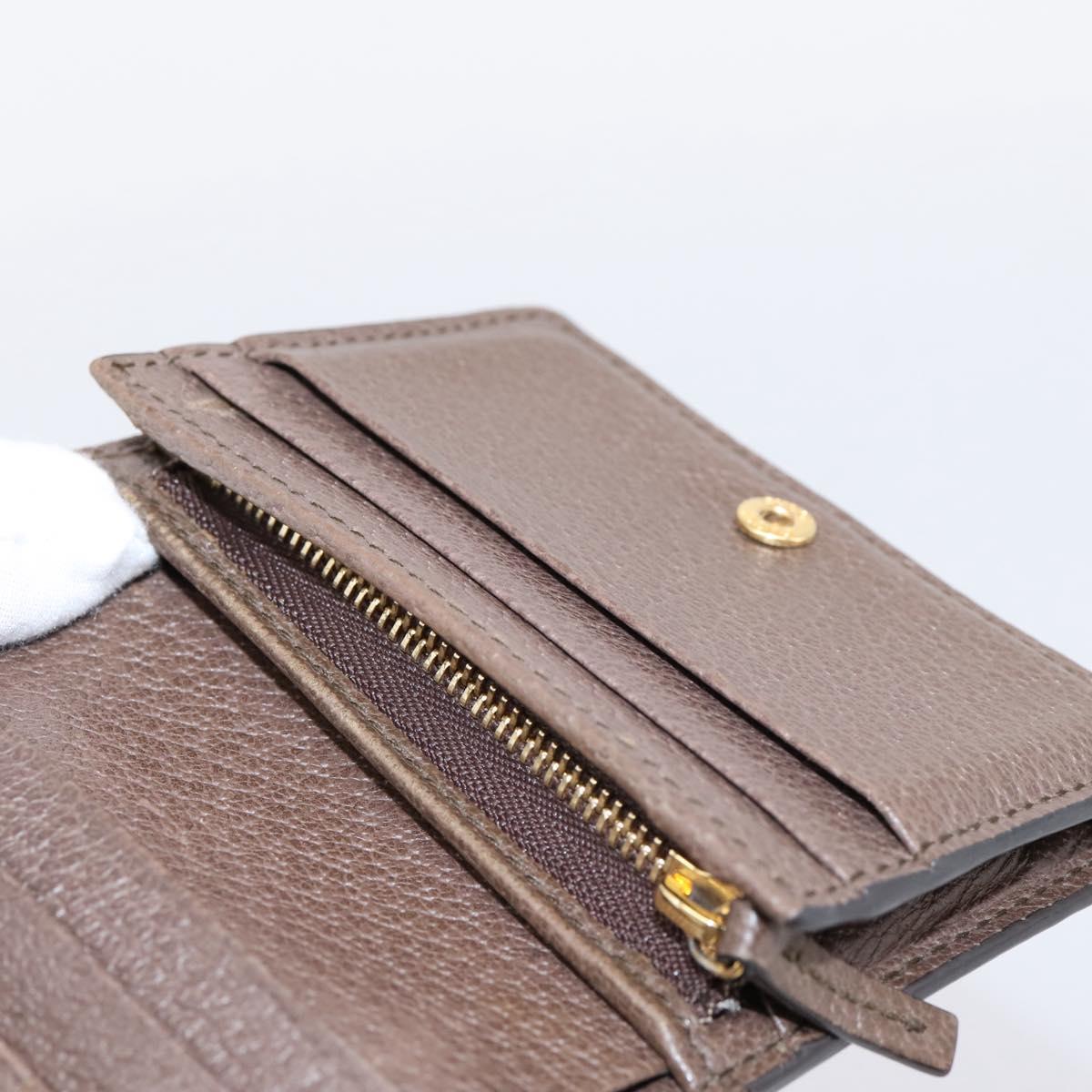 GUCCI GG Supreme Web Sherry Line Ophdia GG Wallet PVC Beige 523155 Auth 205313A