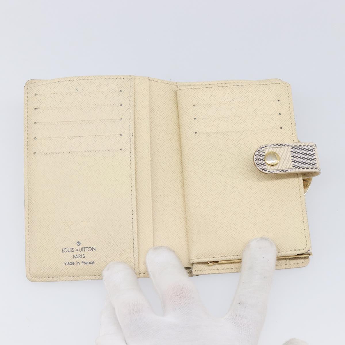 LOUIS VUITTON Damier Azur Portefeuille Viennois Wallet N61676 LV Auth 205320A