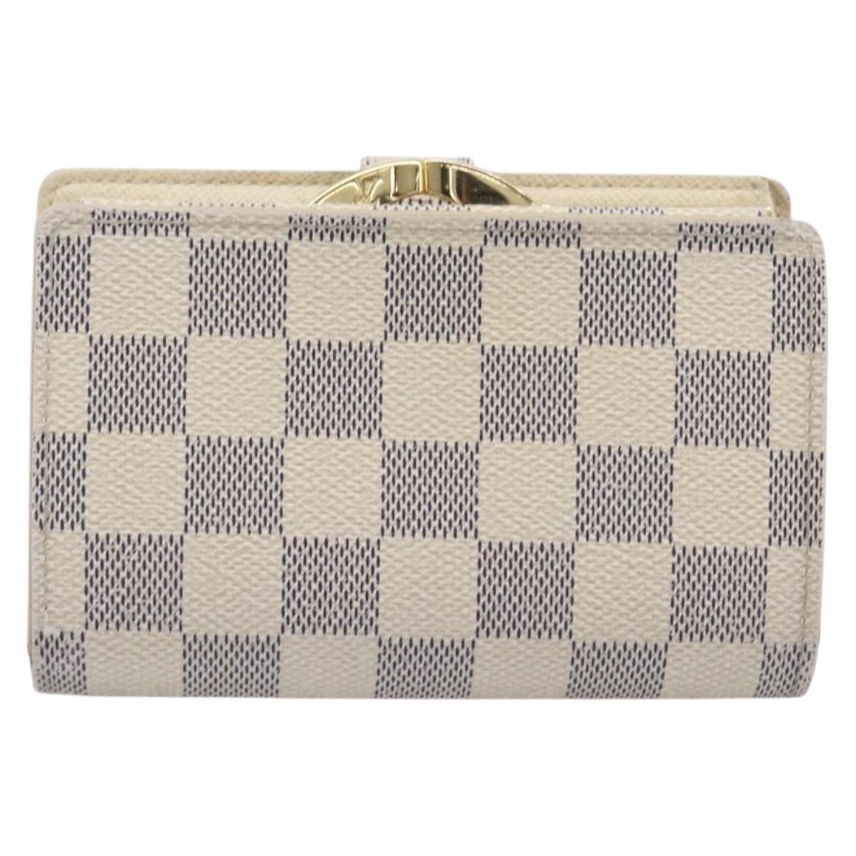 LOUIS VUITTON Damier Azur Portefeuille Viennois Wallet N61676 LV Auth 205320A