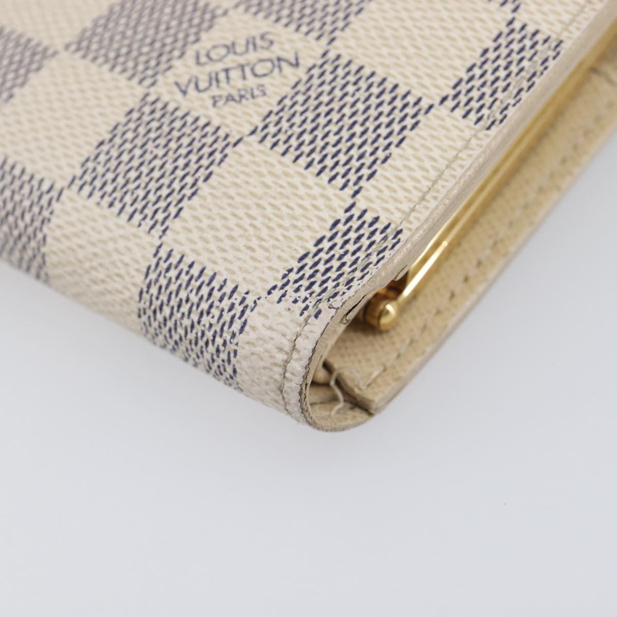 LOUIS VUITTON Damier Azur Portefeuille Viennois Wallet N61676 LV Auth 205320A