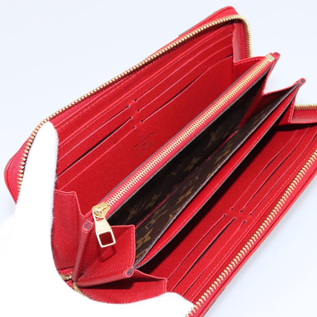 LOUIS VUITTON Monogram Sleys Zippy Wallet Long Wallet Red M61854 LV Auth 205323V