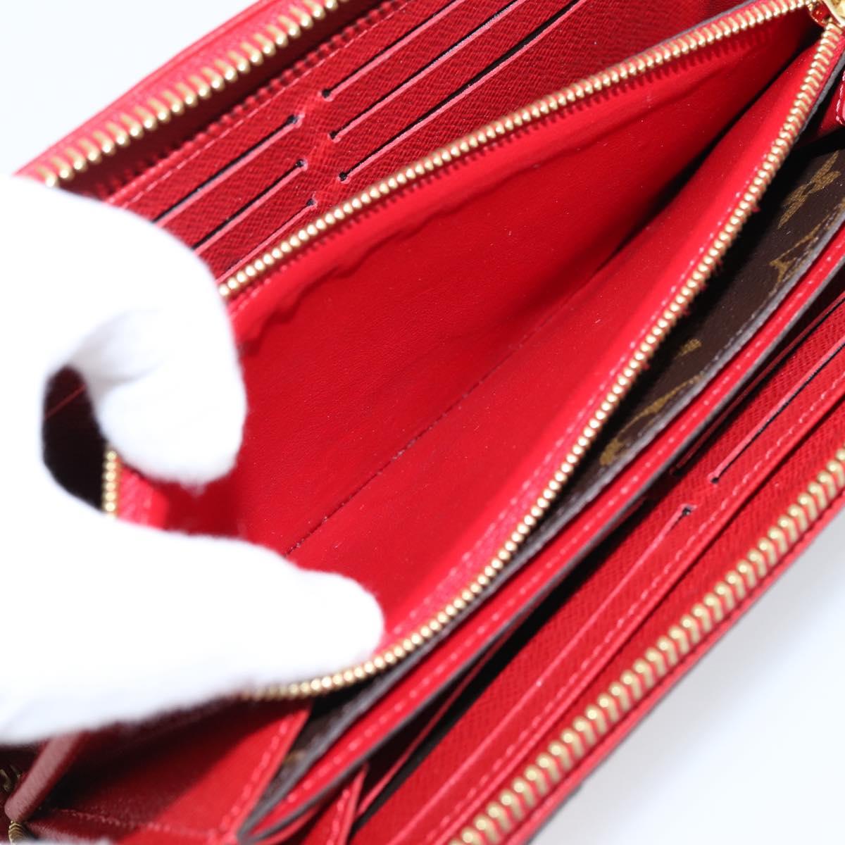 LOUIS VUITTON Monogram Sleys Zippy Wallet Long Wallet Red M61854 LV Auth 205323V