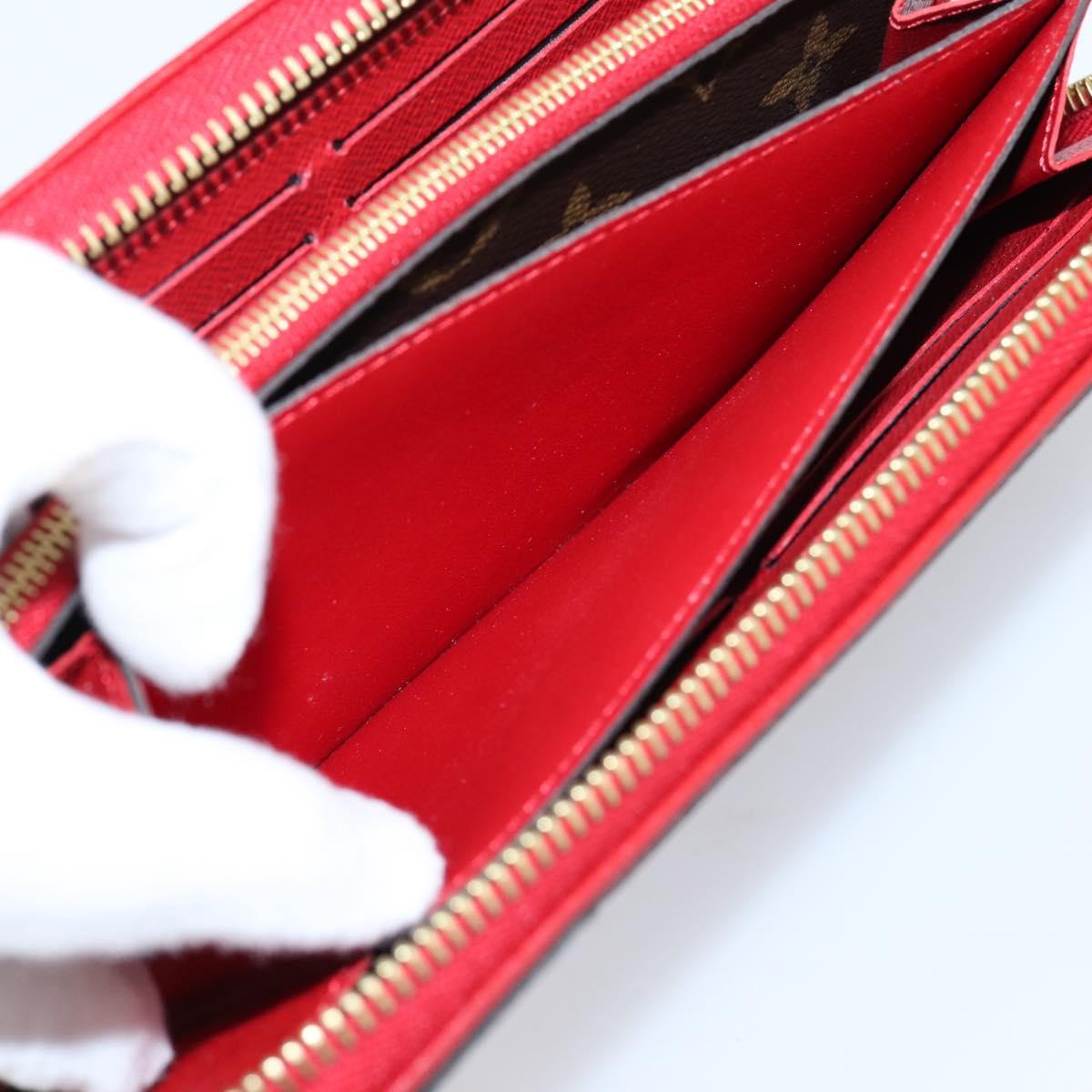 LOUIS VUITTON Monogram Sleys Zippy Wallet Long Wallet Red M61854 LV Auth 205323V
