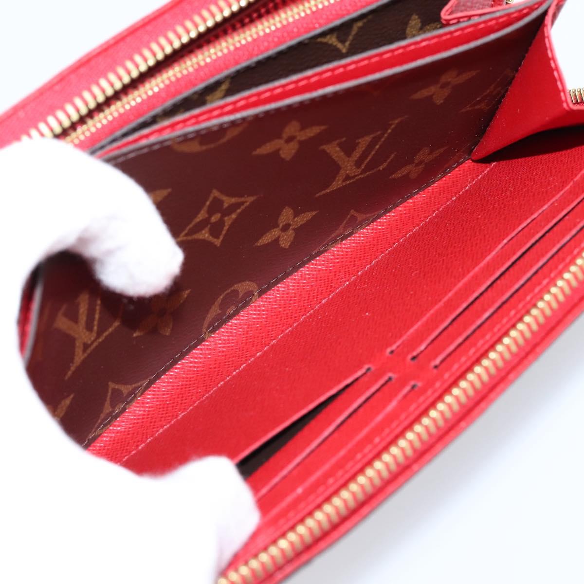 LOUIS VUITTON Monogram Sleys Zippy Wallet Long Wallet Red M61854 LV Auth 205323V