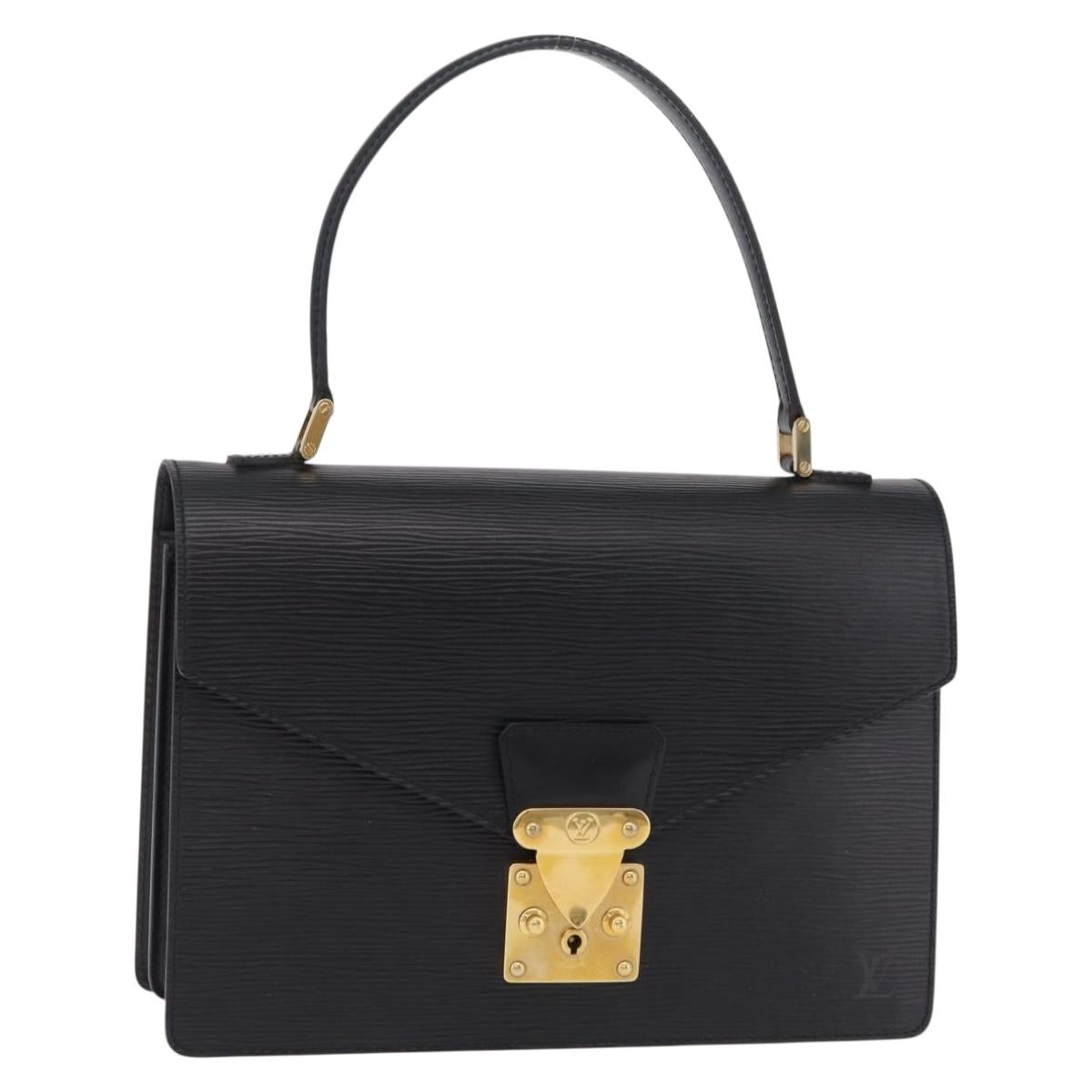 LOUIS VUITTON Epi Concorde Hand Bag Black M52132 LV Auth 205326