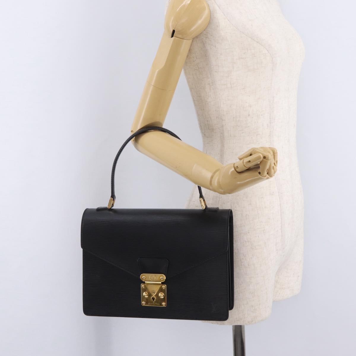 LOUIS VUITTON Epi Concorde Hand Bag Black M52132 LV Auth 205326