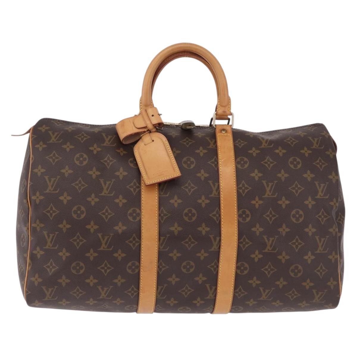 LOUIS VUITTON Monogram Keepall 45 Boston Bag M41428 LV Auth 205337V