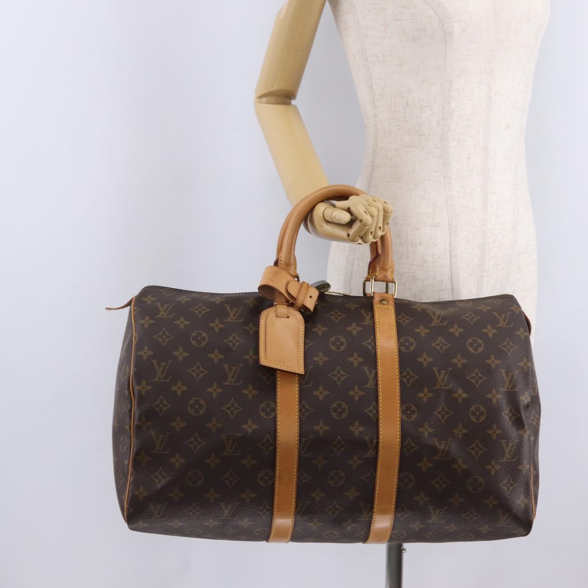 LOUIS VUITTON Monogram Keepall 45 Boston Bag M41428 LV Auth 205337V