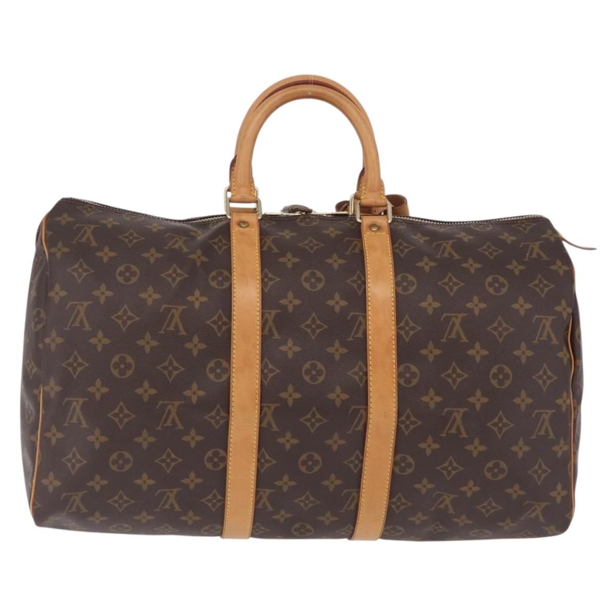 LOUIS VUITTON Monogram Keepall 45 Boston Bag M41428 LV Auth 205337V