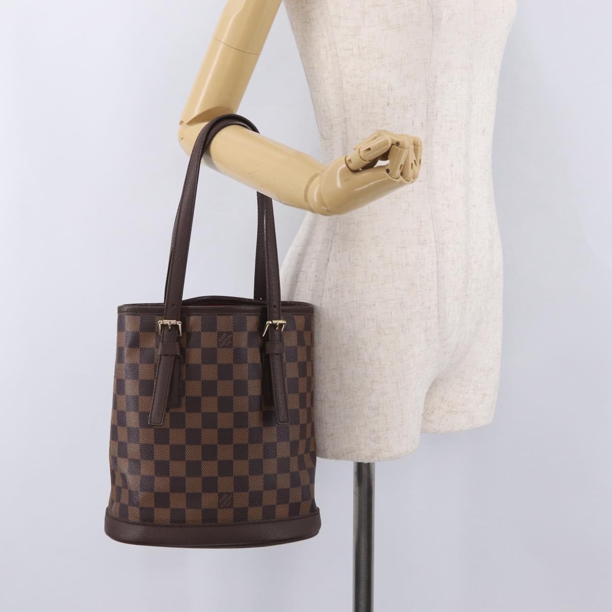 LOUIS VUITTON Damier Ebene Marais Shoulder Bag N42240 LV Auth 205338V