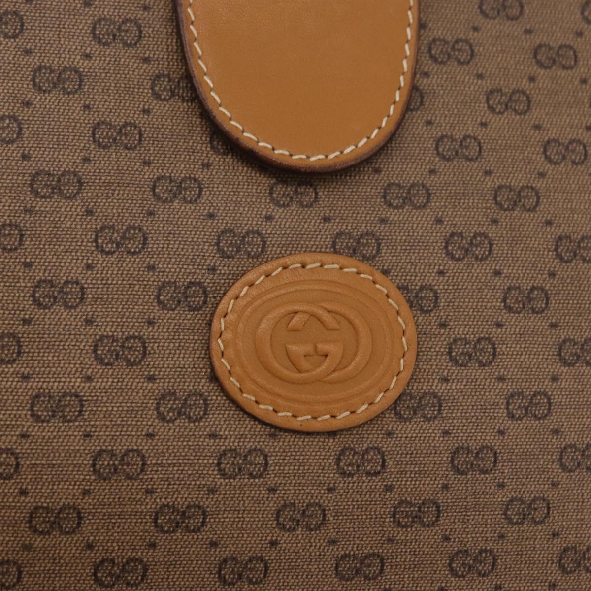 GUCCI Micro GG Supreme Clutch Bag PVC Beige Gold 014 89 0192 Auth 205343