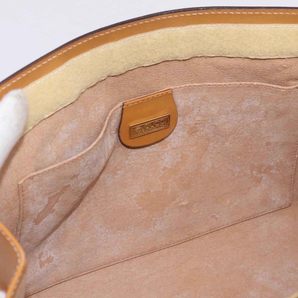 GUCCI Micro GG Supreme Clutch Bag PVC Beige Gold 014 89 0192 Auth 205343