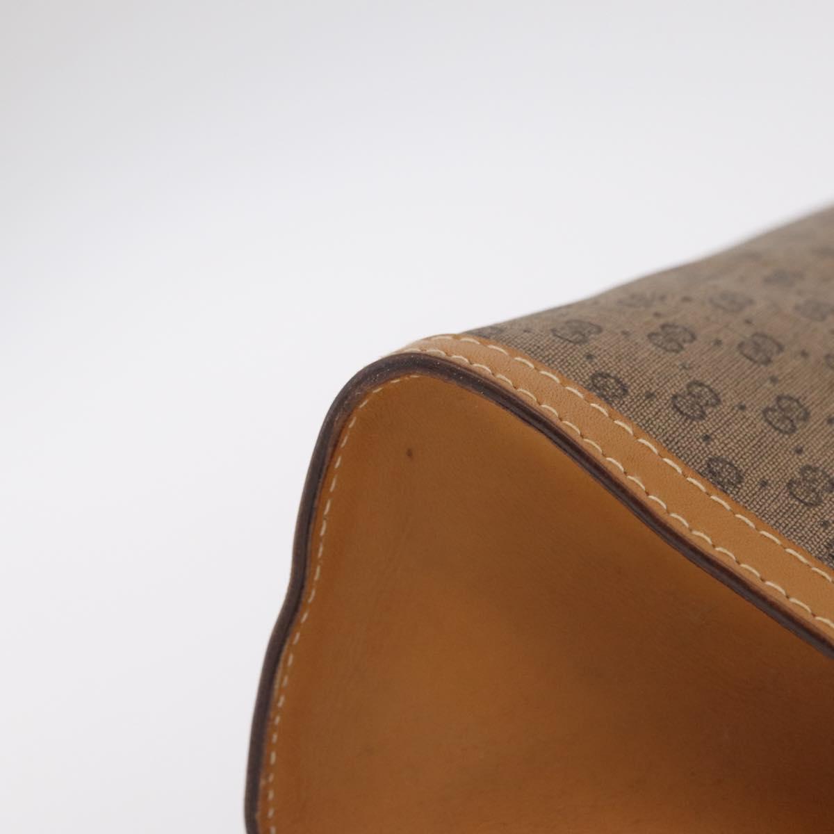 GUCCI Micro GG Supreme Clutch Bag PVC Beige Gold 014 89 0192 Auth 205343