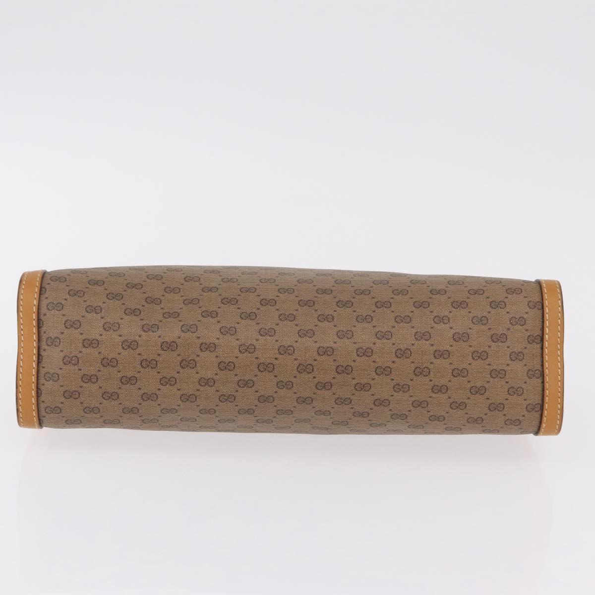 GUCCI Micro GG Supreme Clutch Bag PVC Beige Gold 014 89 0192 Auth 205343