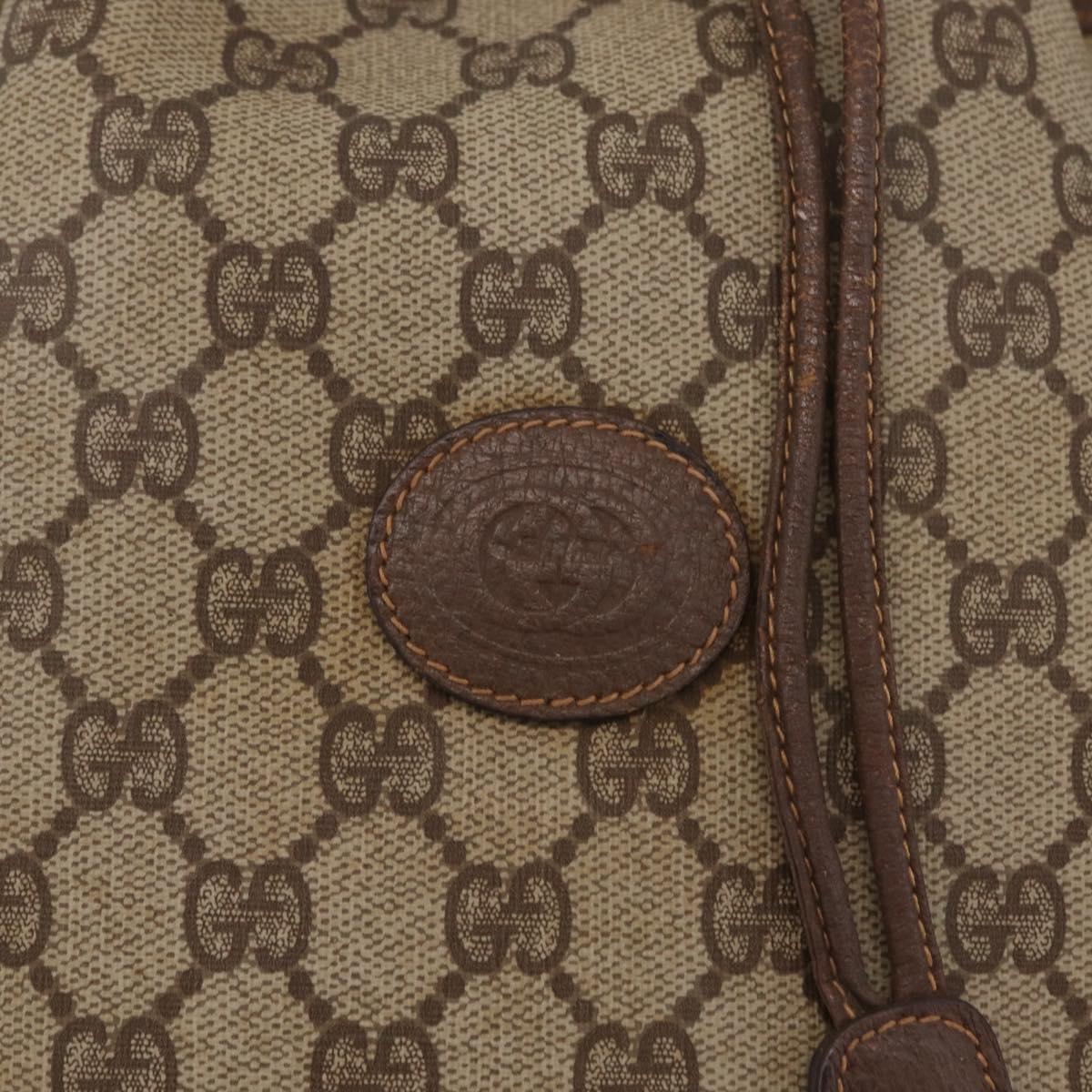 GUCCI GG Supreme Web Sherry Line Bag PVC Beige Gold 001 115 0933 Auth 205351