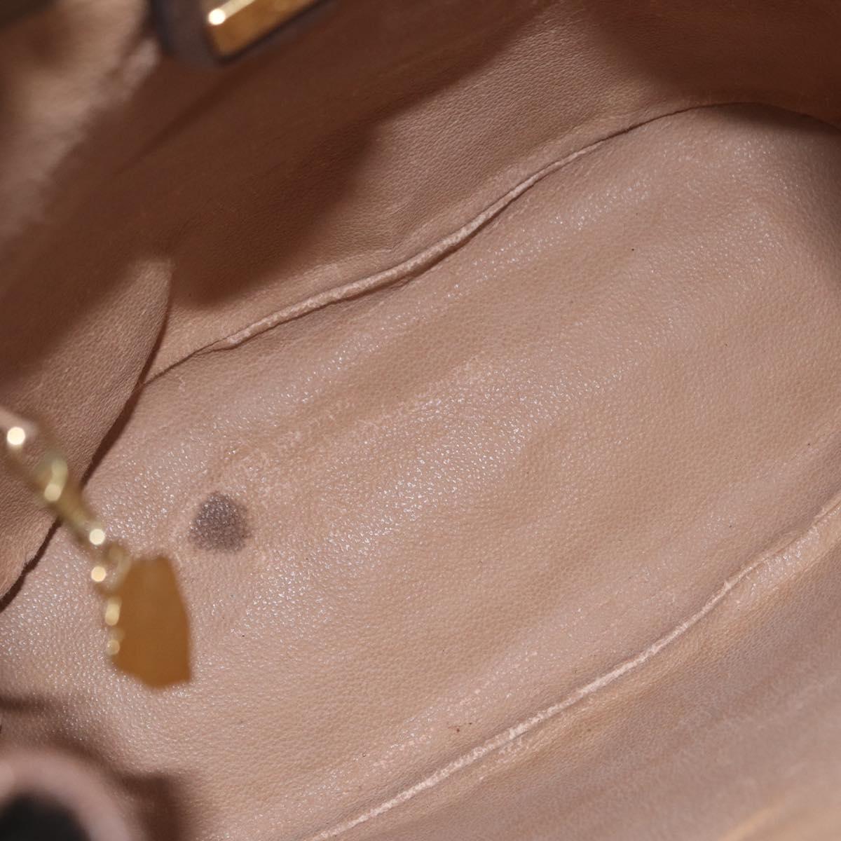 GUCCI GG Supreme Web Sherry Line Bag PVC Beige Gold 001 115 0933 Auth 205351