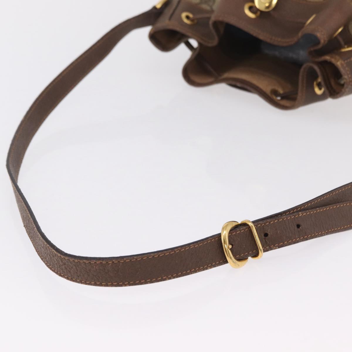 GUCCI GG Supreme Web Sherry Line Bag PVC Beige Gold 001 115 0933 Auth 205351
