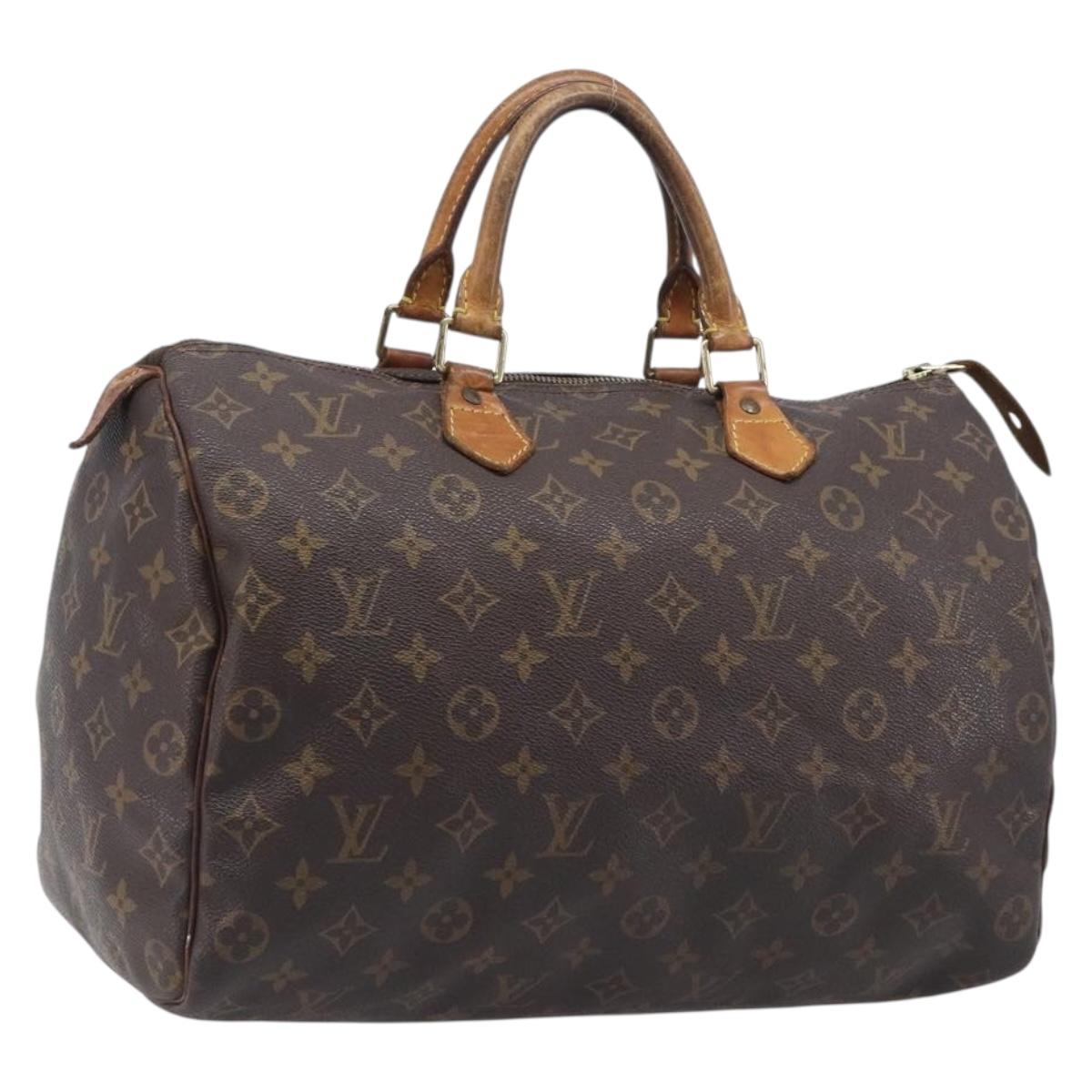 LOUIS VUITTON Monogram Speedy 35 Hand Bag M41524 LV Auth 205360