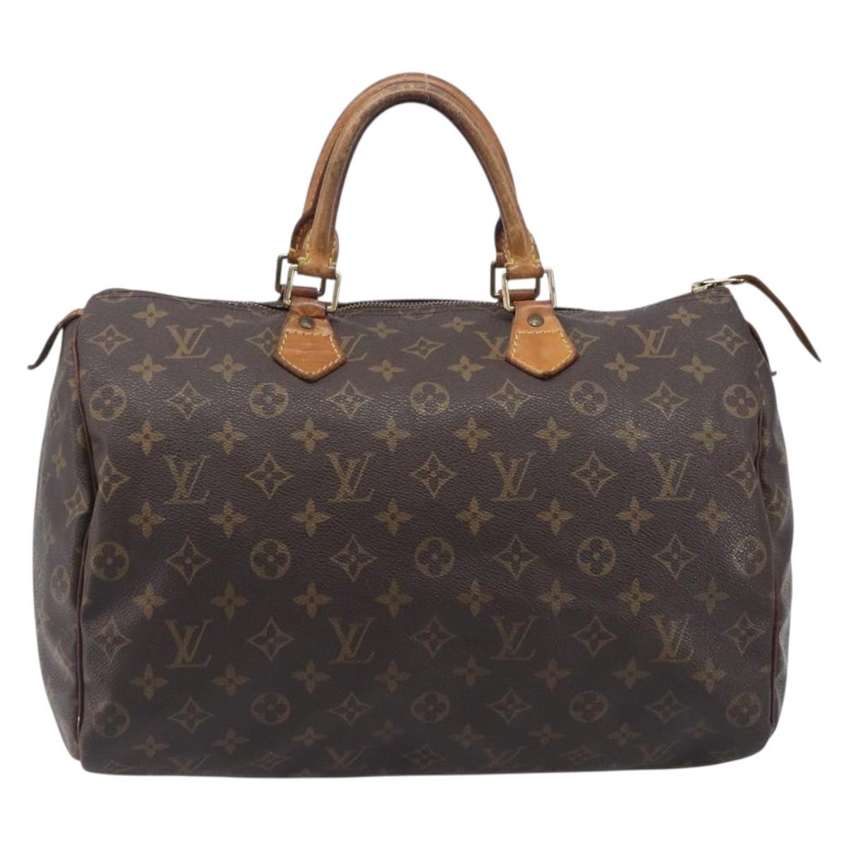 LOUIS VUITTON Monogram Speedy 35 Hand Bag M41524 LV Auth 205360