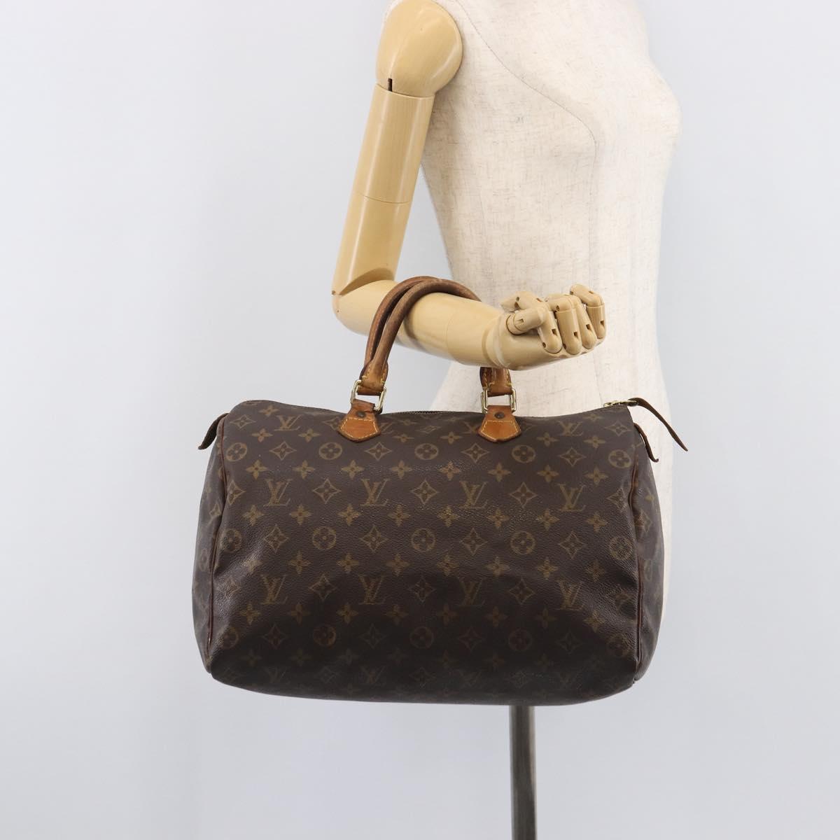 LOUIS VUITTON Monogram Speedy 35 Hand Bag M41524 LV Auth 205360