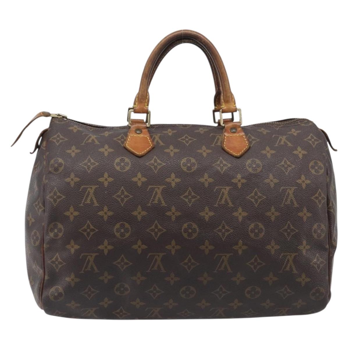LOUIS VUITTON Monogram Speedy 35 Hand Bag M41524 LV Auth 205360