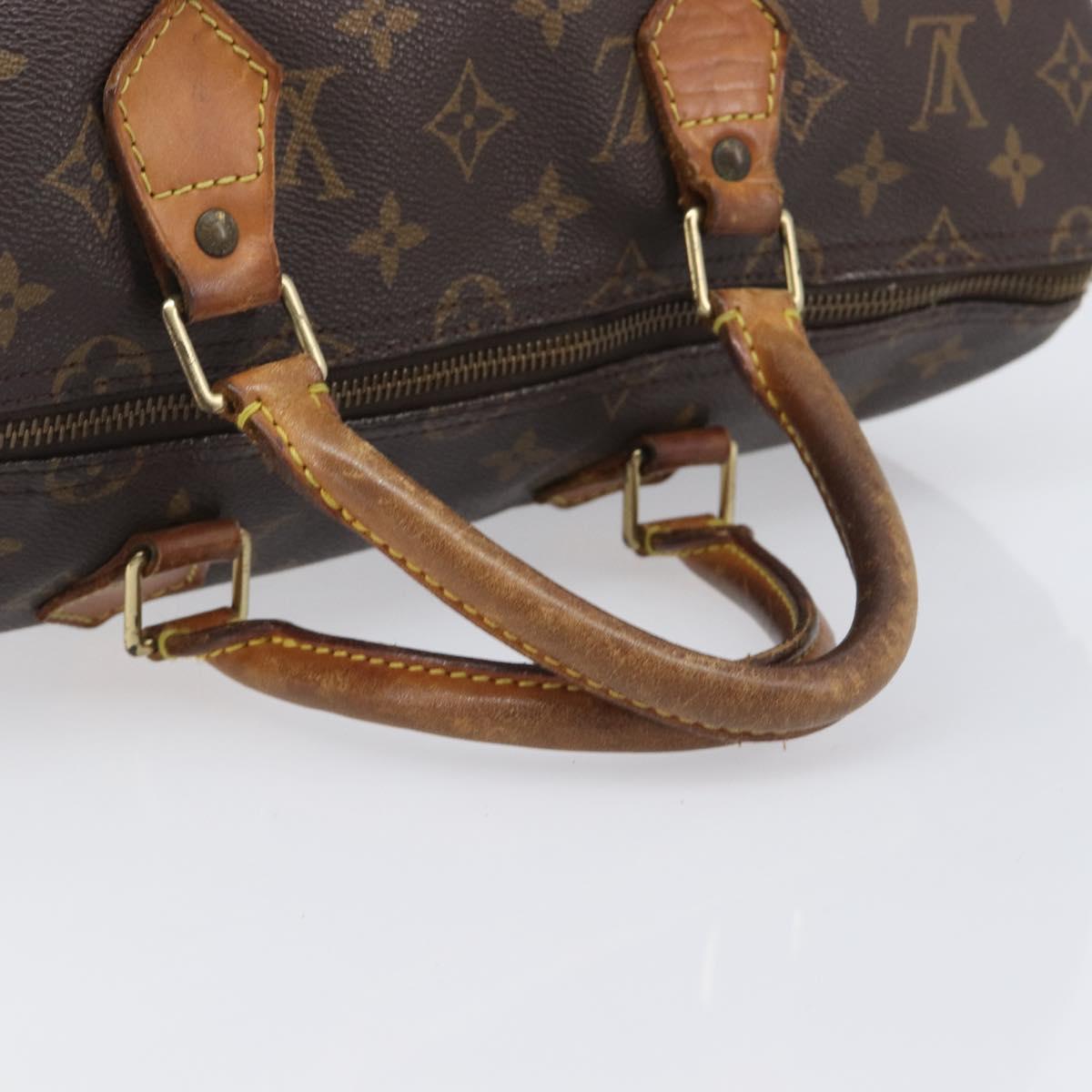 LOUIS VUITTON Monogram Speedy 35 Hand Bag M41524 LV Auth 205360