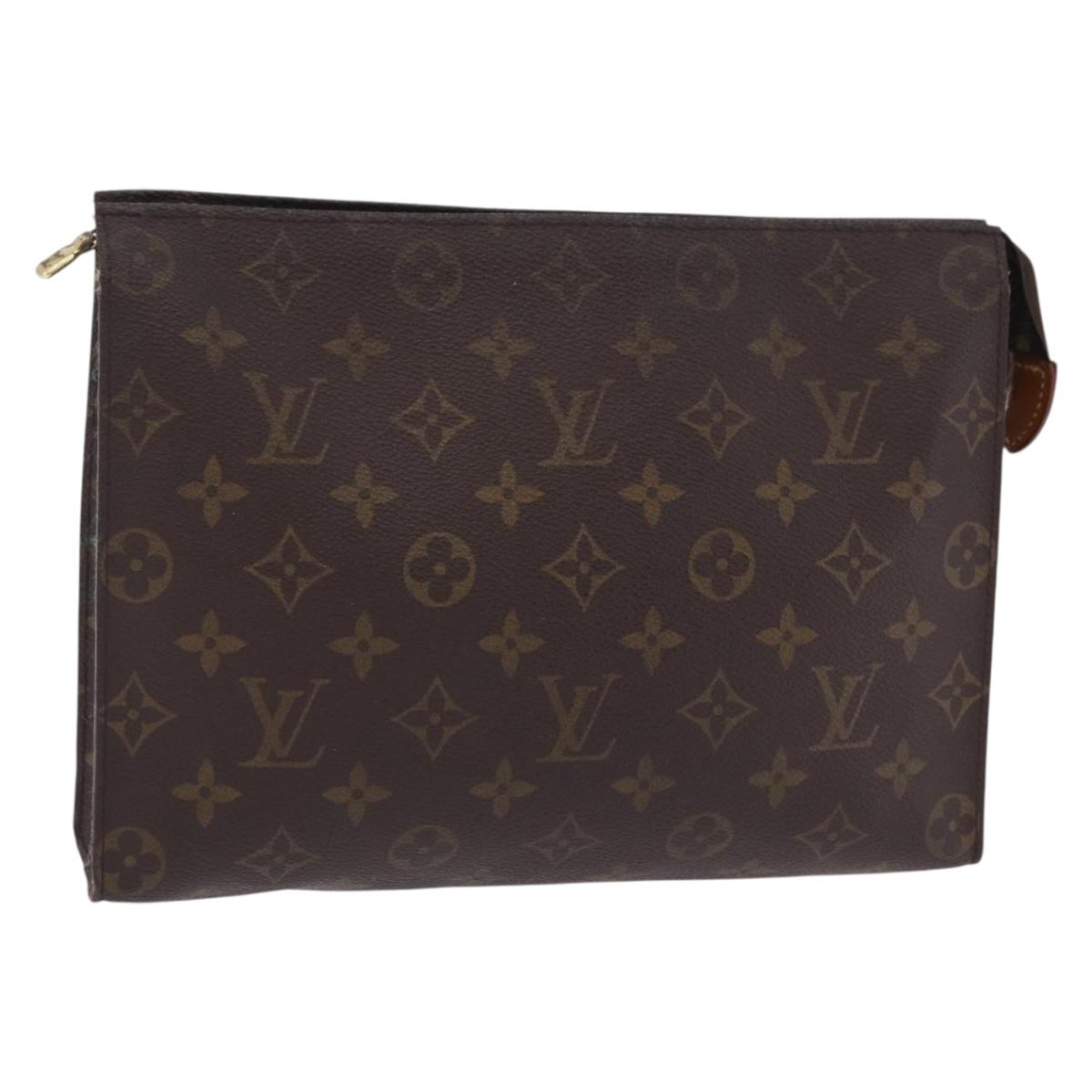 LOUIS VUITTON Monogram Poche Toilette 26 Pouch M47542 LV Auth 205361