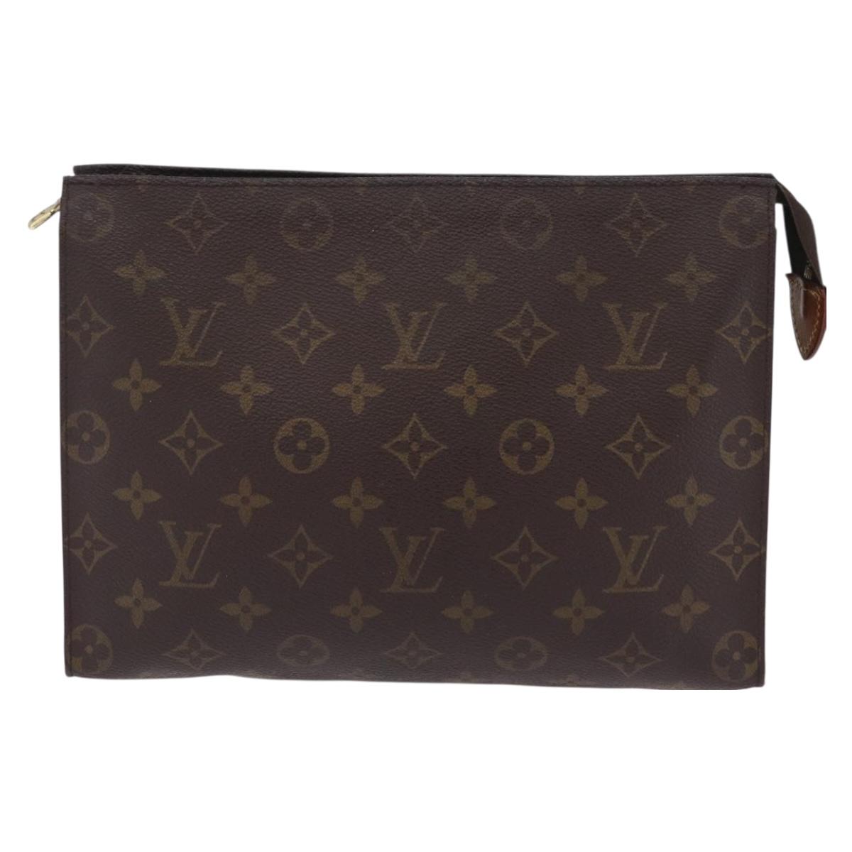 LOUIS VUITTON Monogram Poche Toilette 26 Pouch M47542 LV Auth 205361