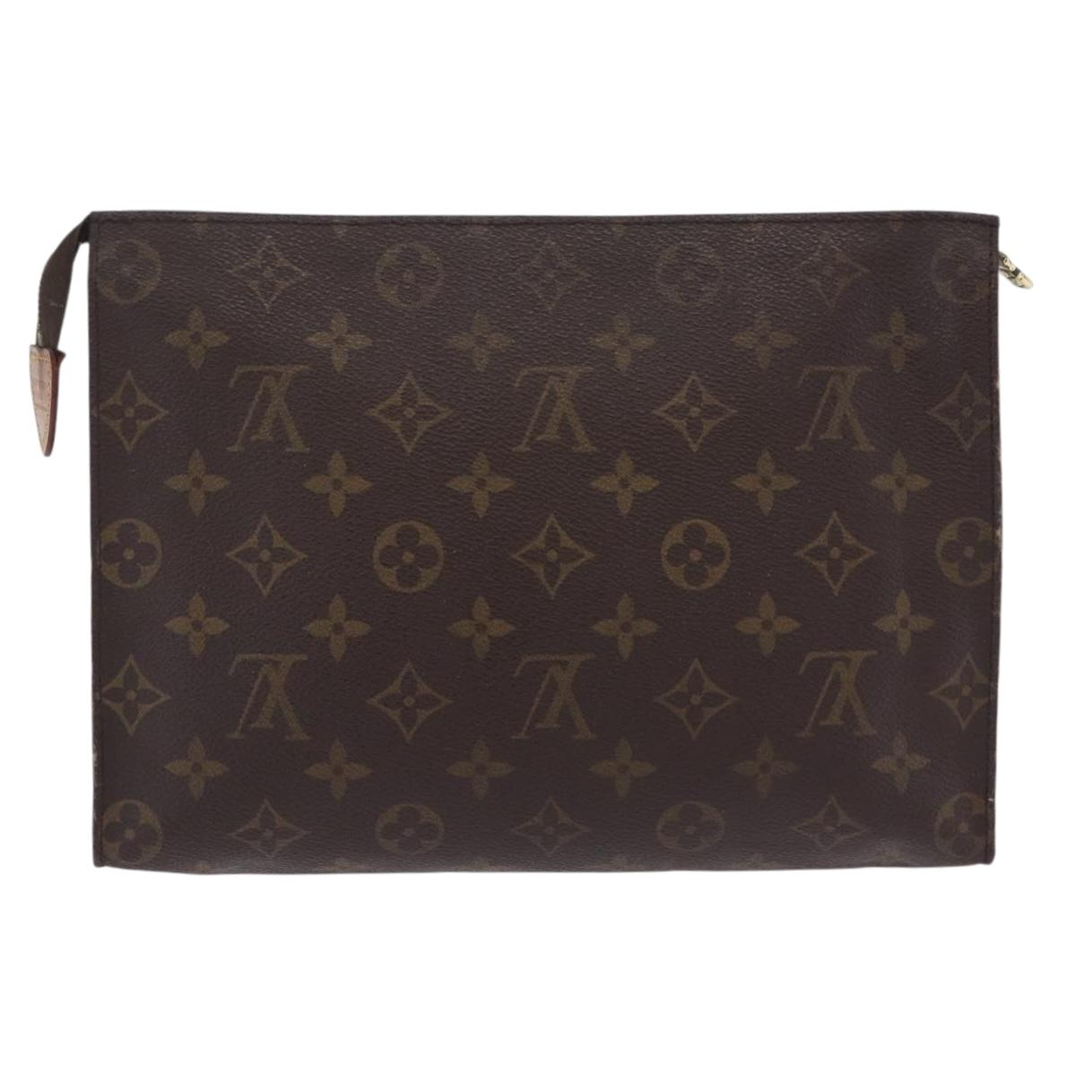 LOUIS VUITTON Monogram Poche Toilette 26 Pouch M47542 LV Auth 205361