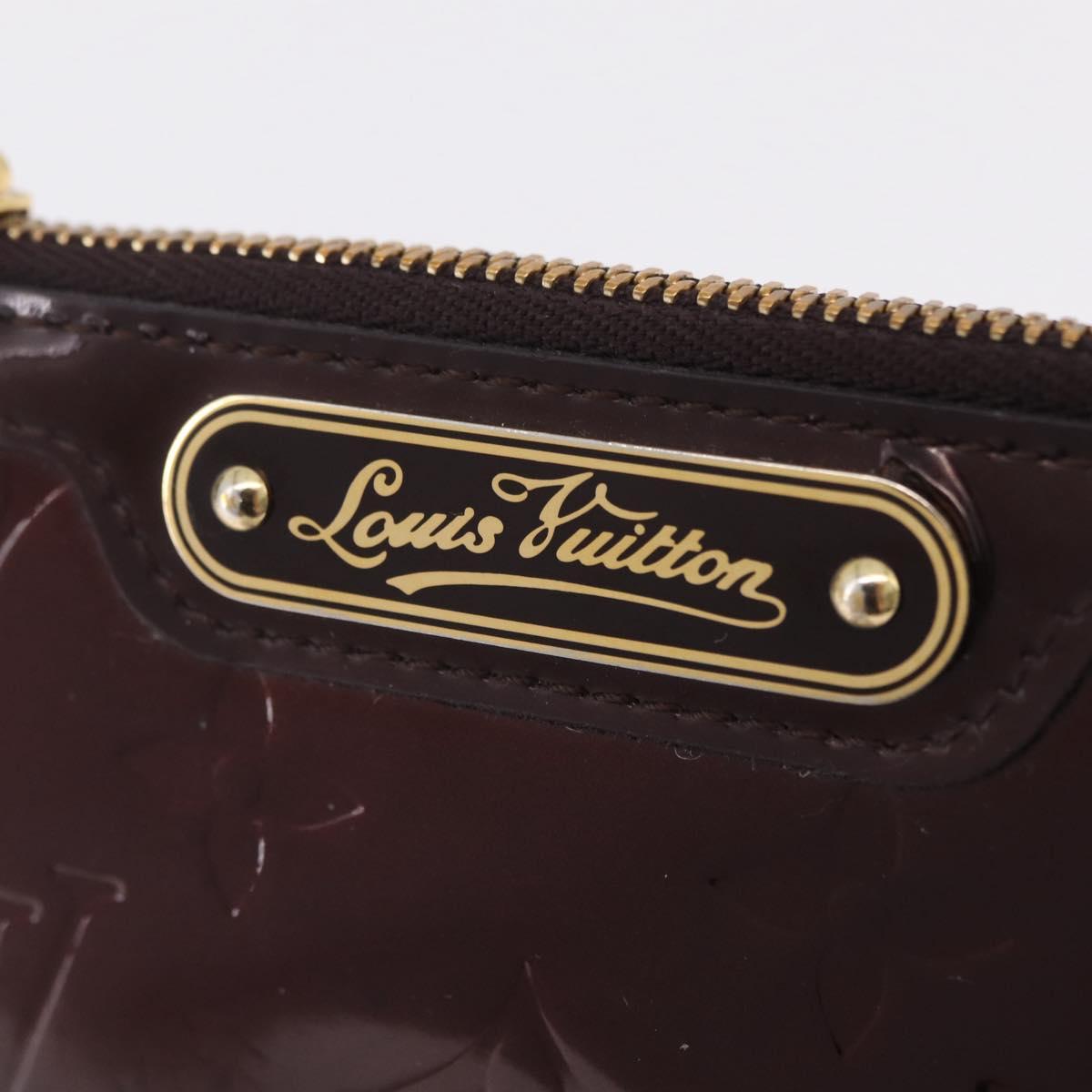 LOUIS VUITTON Vernis Pochette Cles NM Purse Rouge Favist M90220 LV Auth 205363A