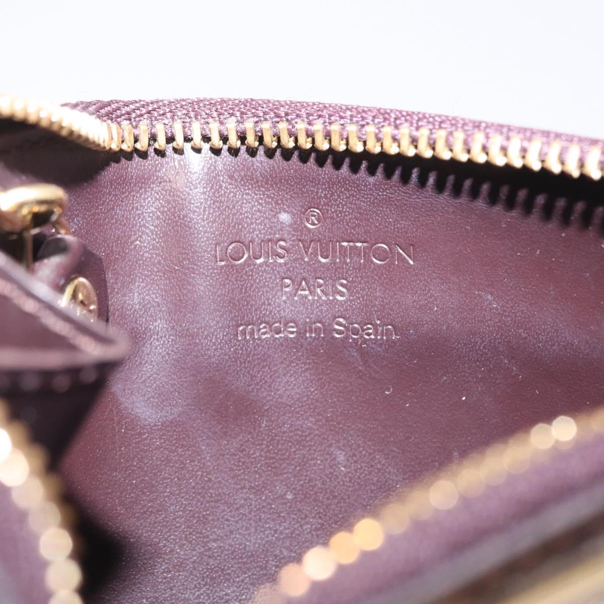 LOUIS VUITTON Vernis Pochette Cles NM Purse Rouge Favist M90220 LV Auth 205363A