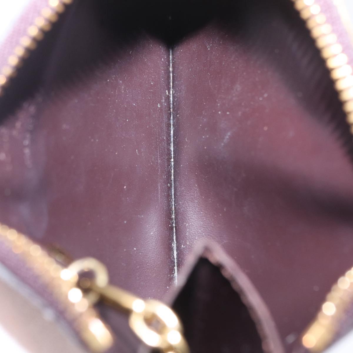 LOUIS VUITTON Vernis Pochette Cles NM Purse Rouge Favist M90220 LV Auth 205363A