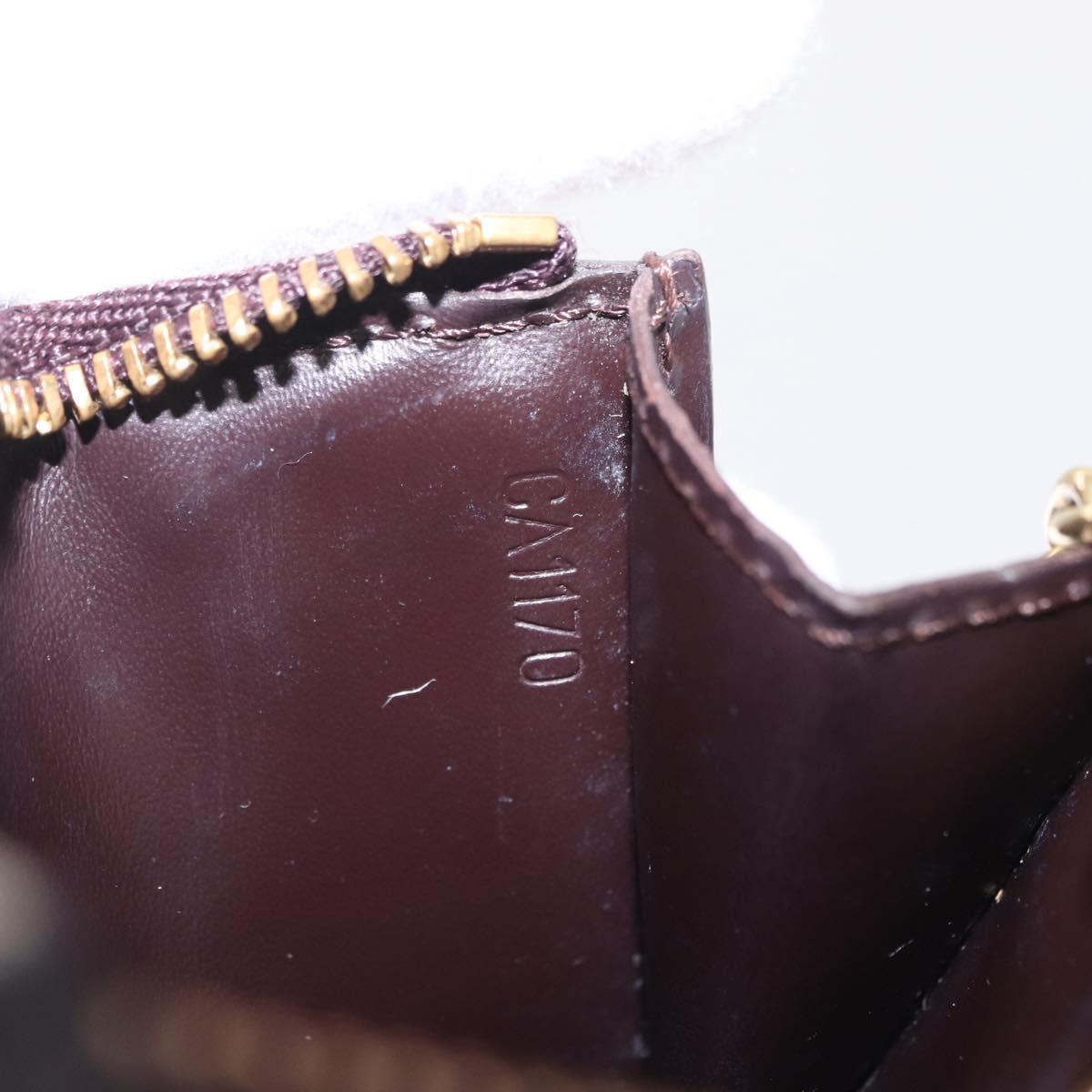 LOUIS VUITTON Vernis Pochette Cles NM Purse Rouge Favist M90220 LV Auth 205363A