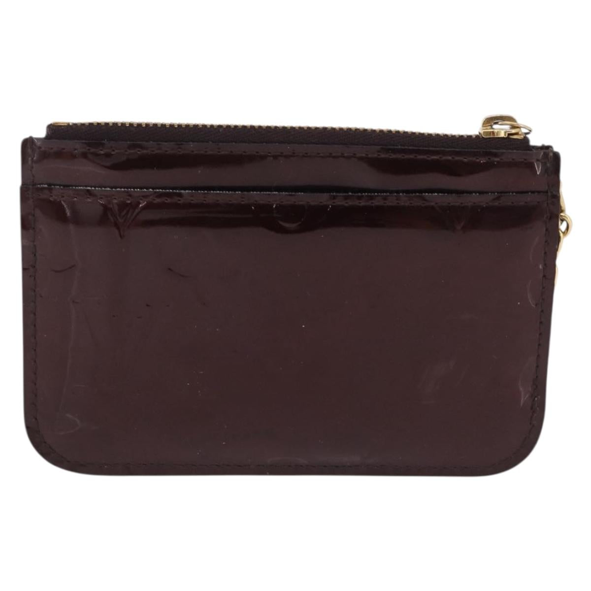 LOUIS VUITTON Vernis Pochette Cles NM Purse Rouge Favist M90220 LV Auth 205363A