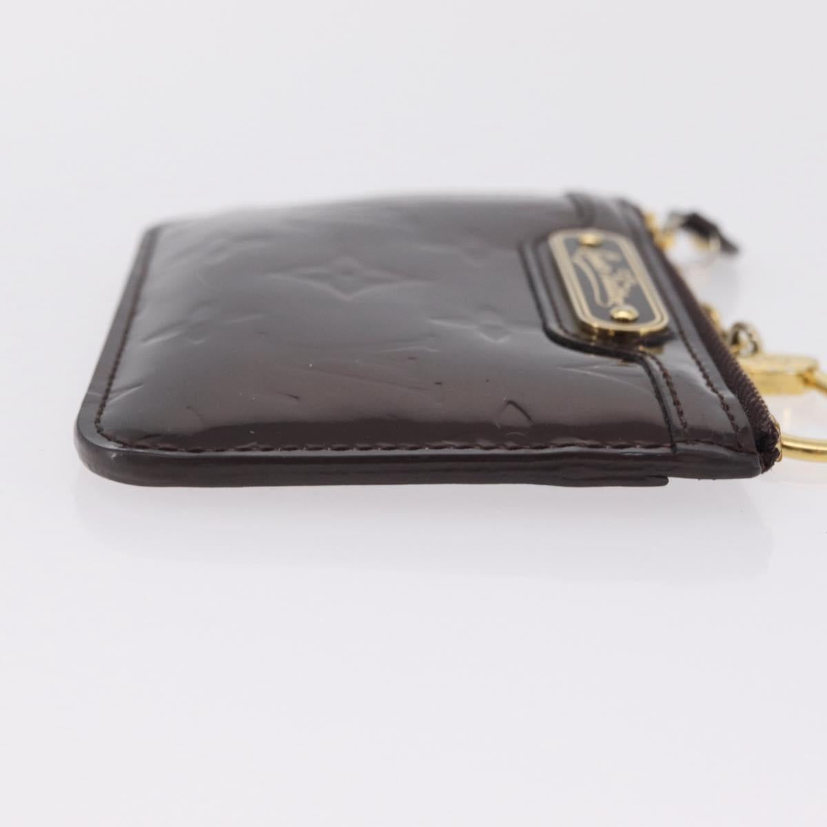 LOUIS VUITTON Vernis Pochette Cles NM Purse Rouge Favist M90220 LV Auth 205363A