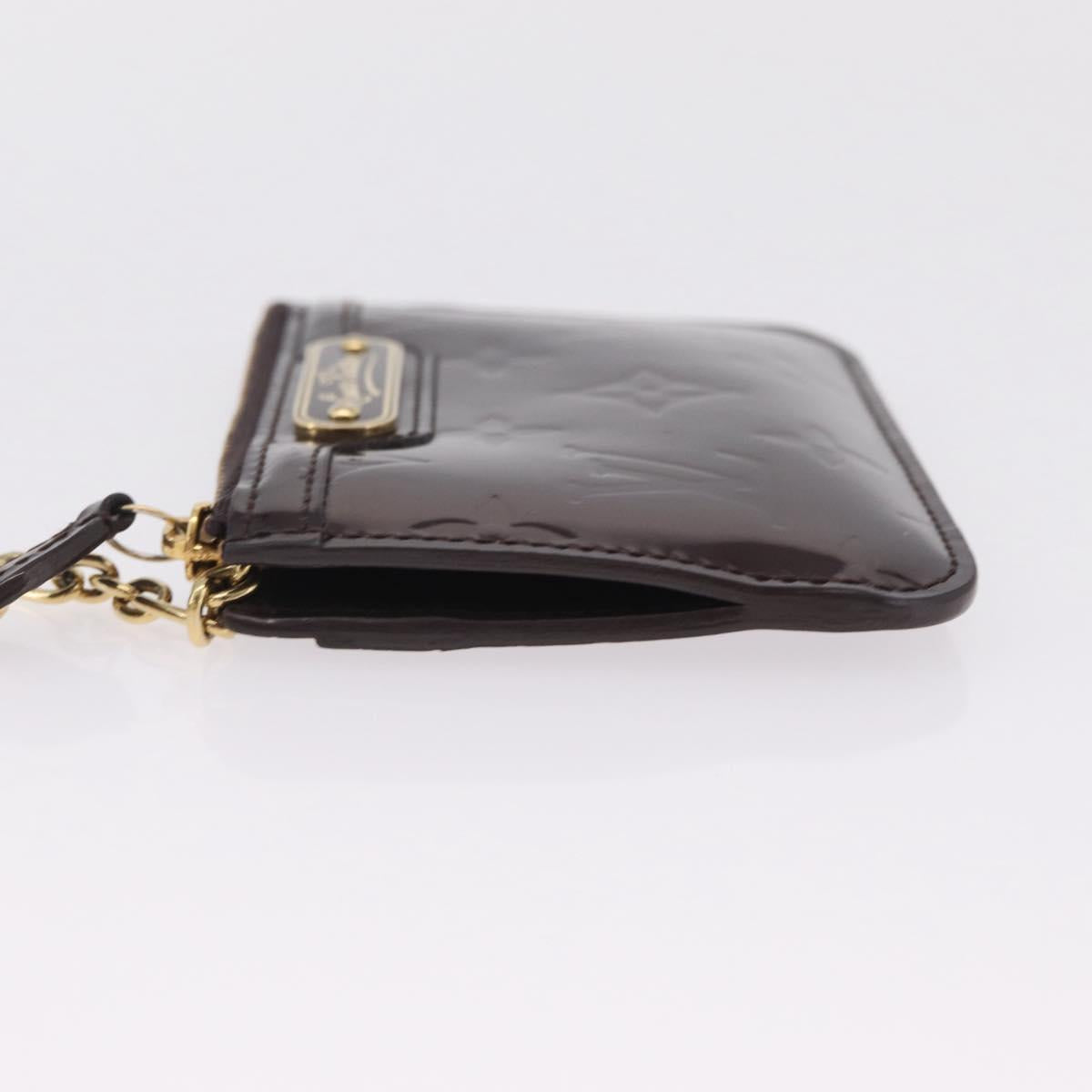 LOUIS VUITTON Vernis Pochette Cles NM Purse Rouge Favist M90220 LV Auth 205363A