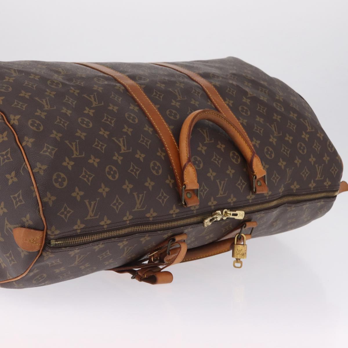 LOUIS VUITTON Monogram Keepall 60 Boston Bag M41422 LV Auth 205364V