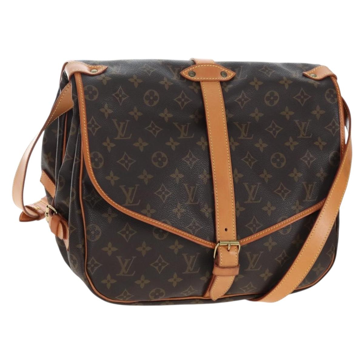 LOUIS VUITTON Monogram Saumur 35 Shoulder Bag M42254 LV Auth 205365V