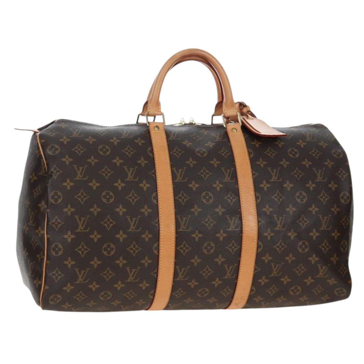 LOUIS VUITTON Monogram Keepall 50 Boston Bag M41426 LV Auth 205367V