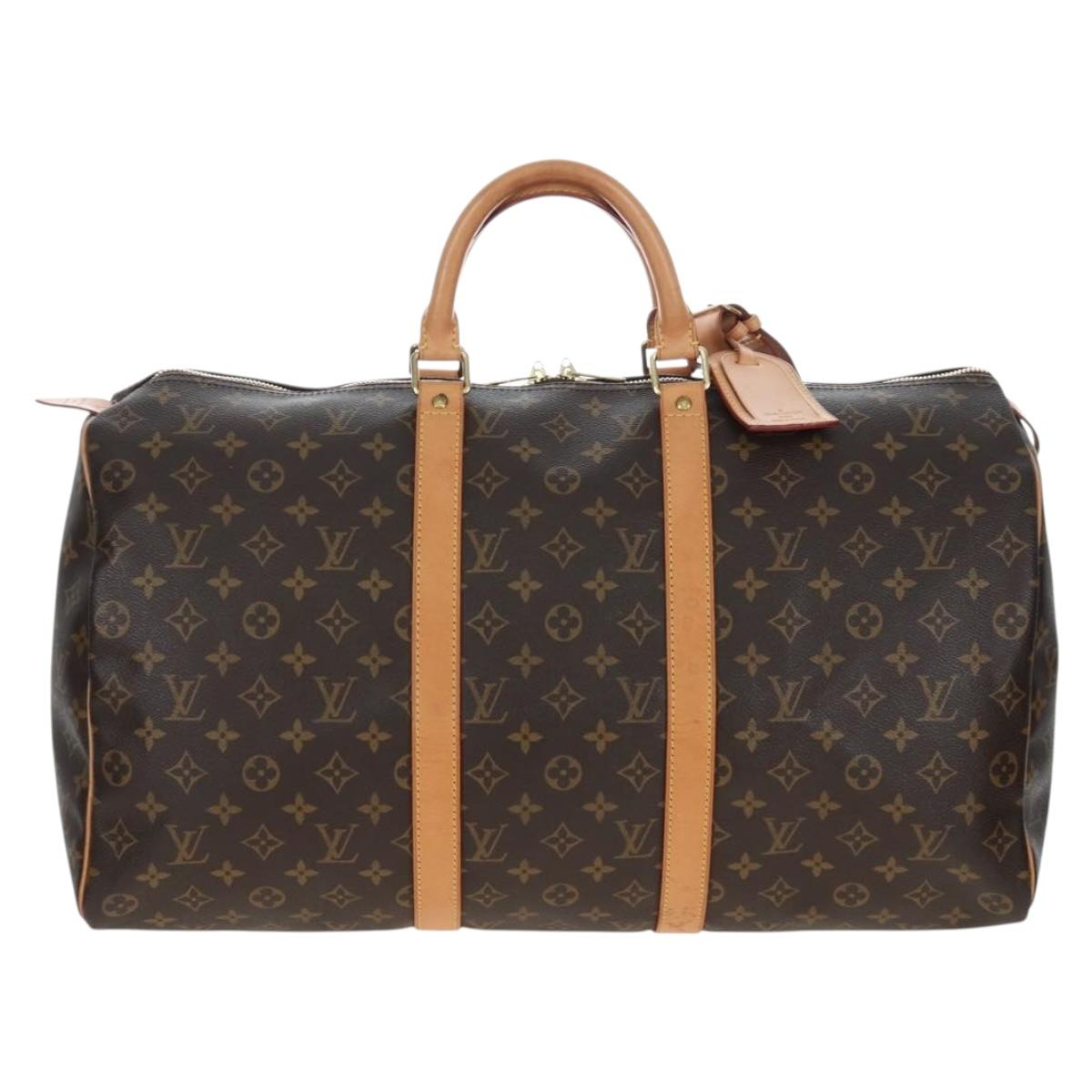 LOUIS VUITTON Monogram Keepall 50 Boston Bag M41426 LV Auth 205367V