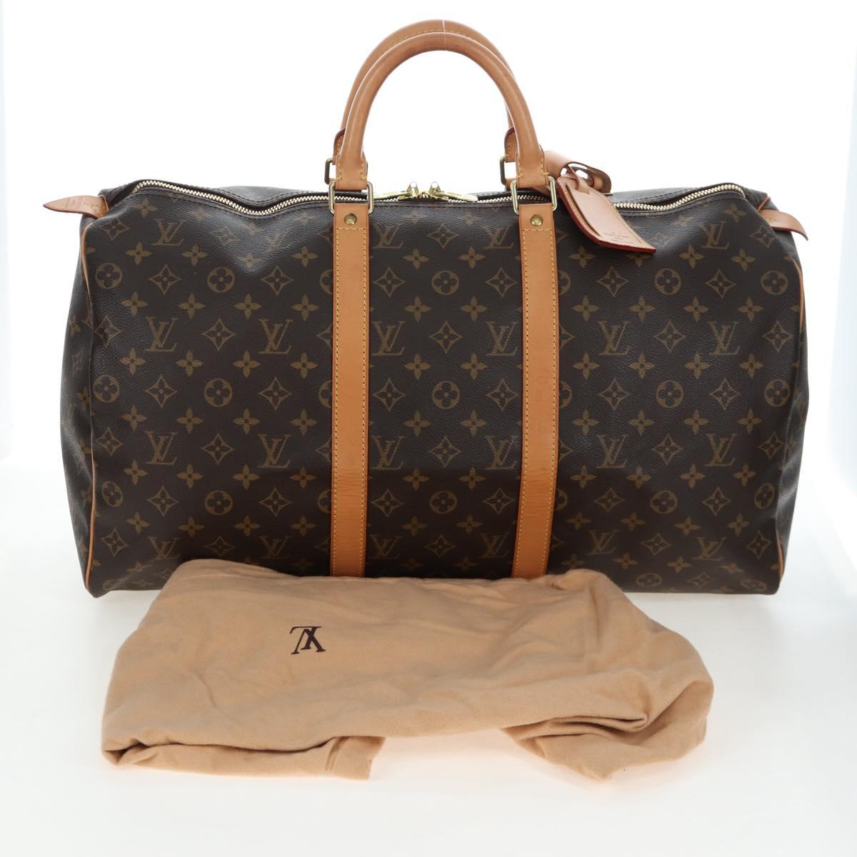 LOUIS VUITTON Monogram Keepall 50 Boston Bag M41426 LV Auth 205367V