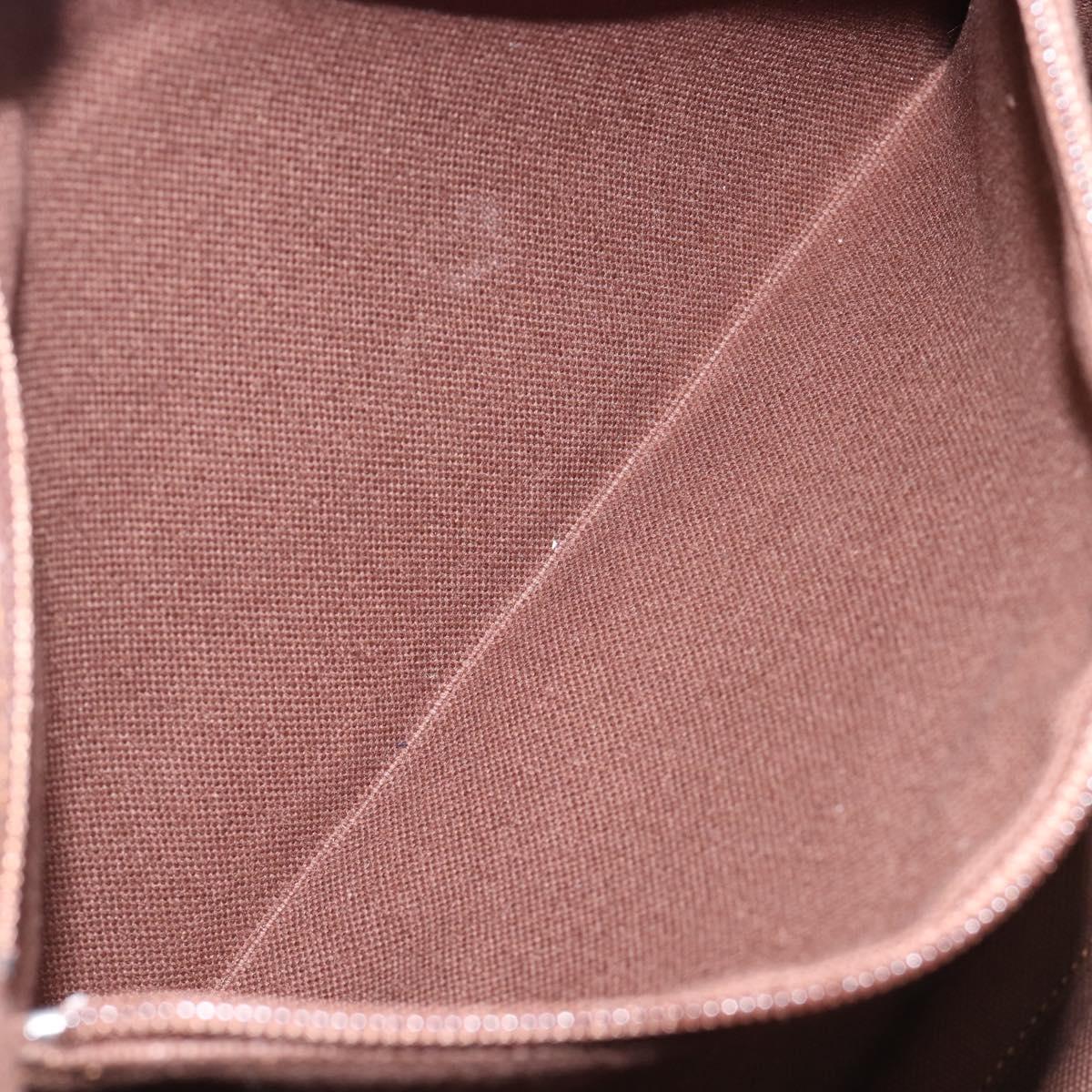 BURBERRY Nova Check Blue Label Tote Bag Wool Beige Silver Auth 205370V