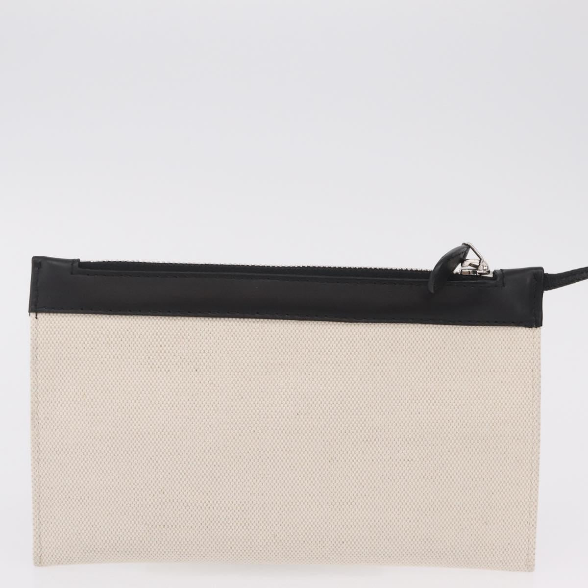 Balenciaga Navy Cabas Hand Bag Canvas White Silver 339933 Auth 205373V