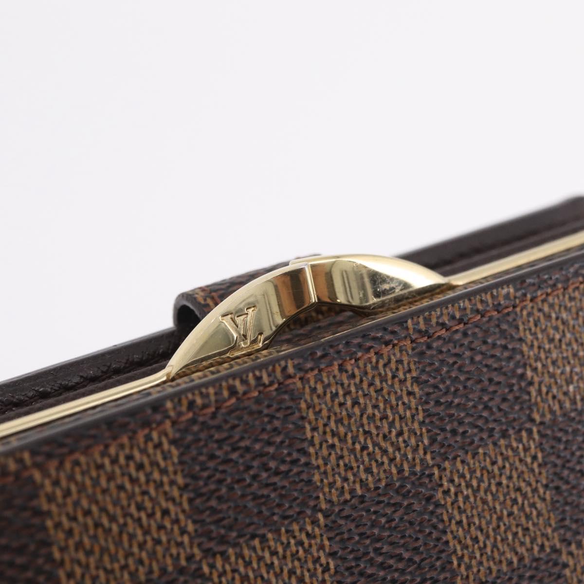 LOUIS VUITTON Ebene Porte Monnaie Billets Viennois Wallet N61664 LV Auth 205376M