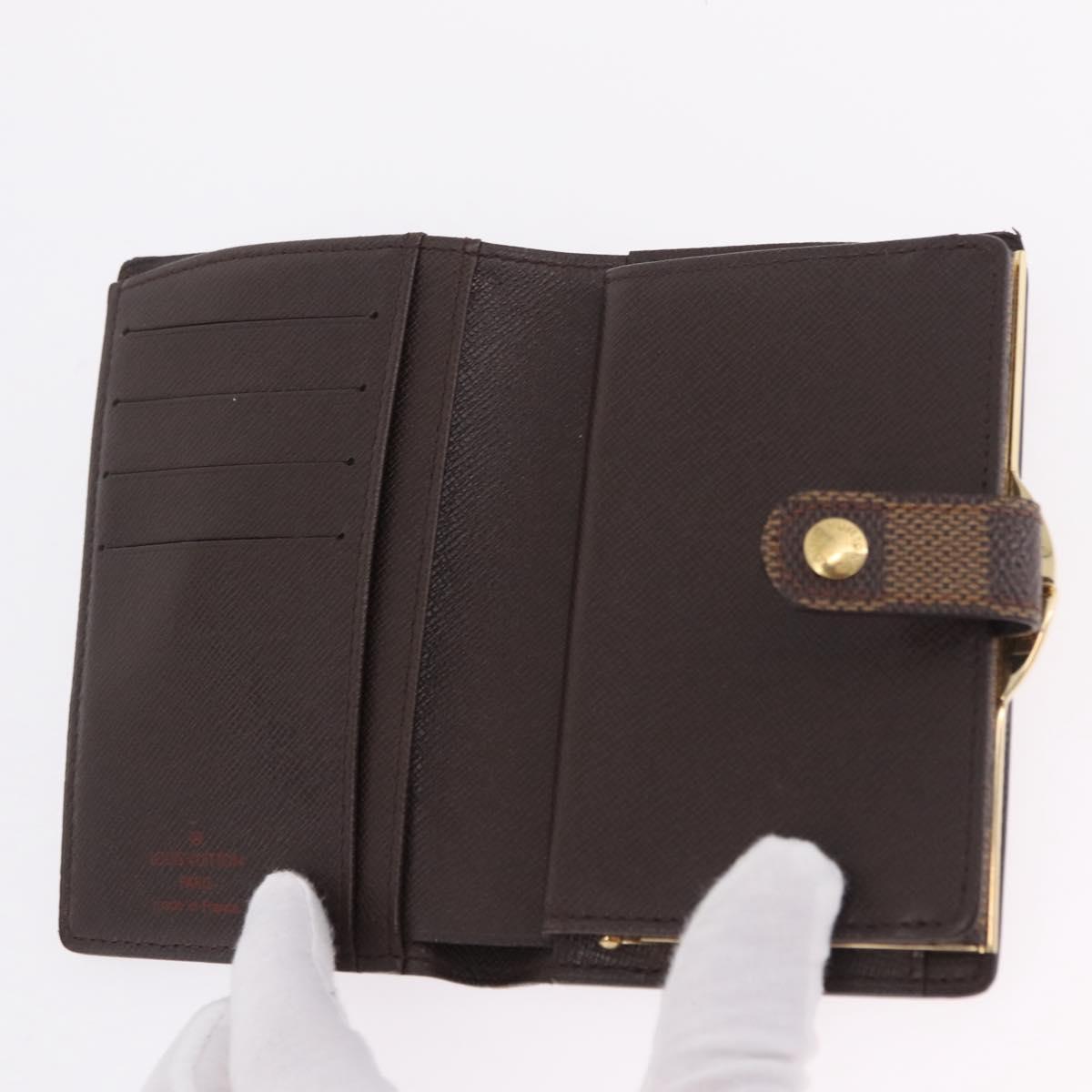 LOUIS VUITTON Ebene Porte Monnaie Billets Viennois Wallet N61664 LV Auth 205376M